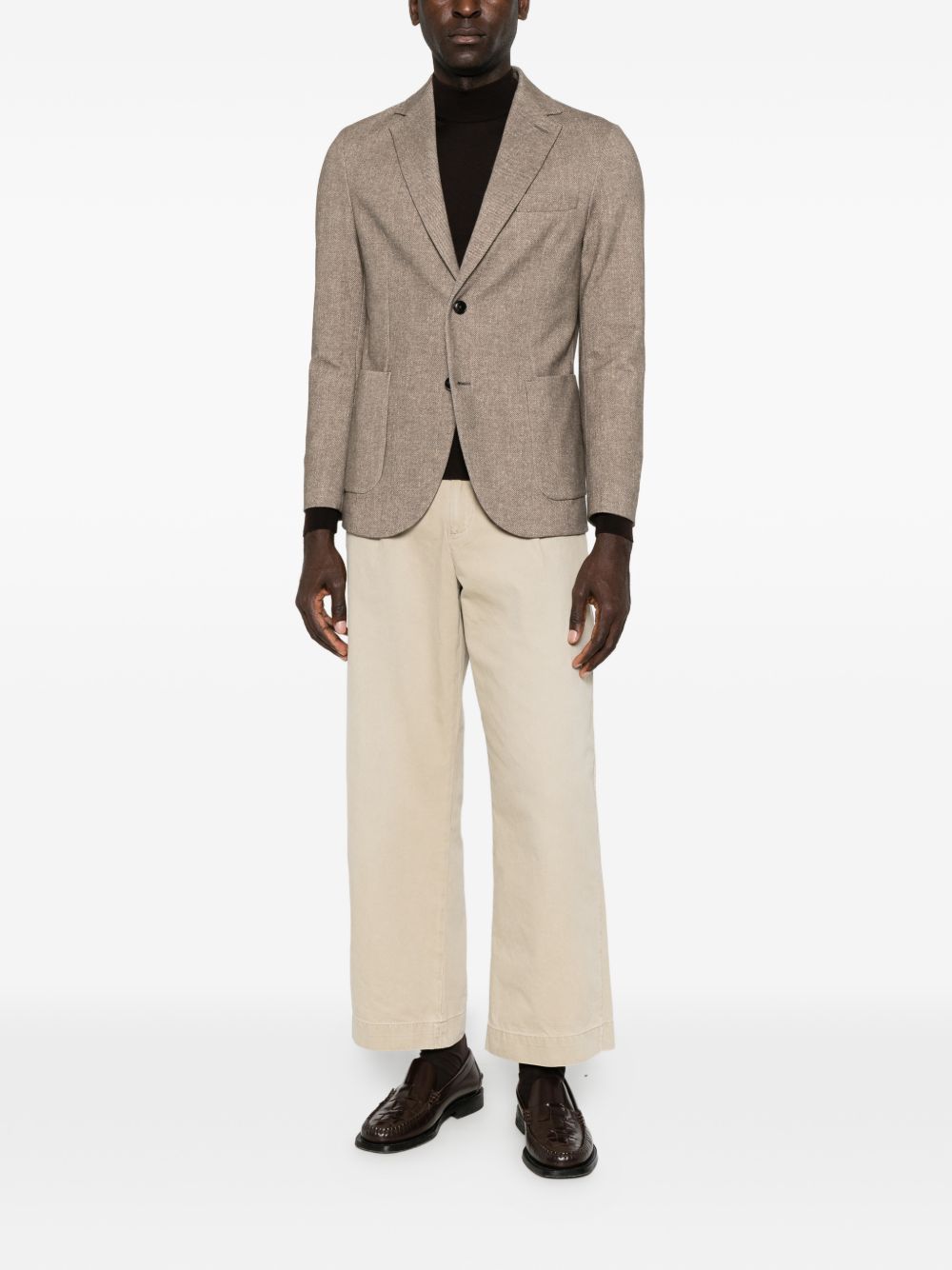 CIRCOLO 1901 Blazer tortora monopetto in cotone elasticizzato