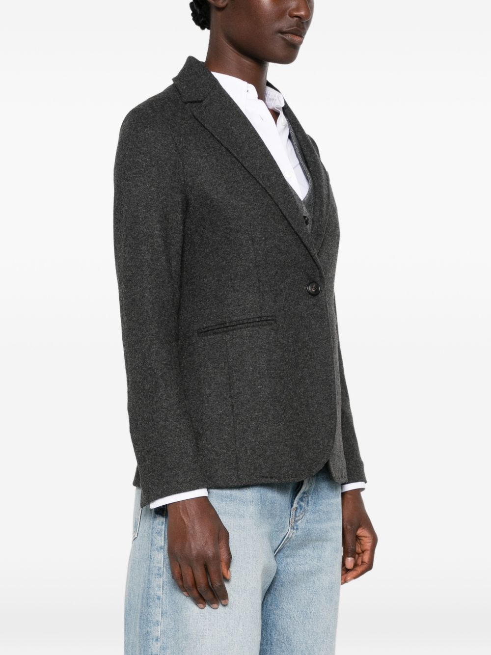 CIRCOLO 1901 Blazer grigio antracite in lana con tasche