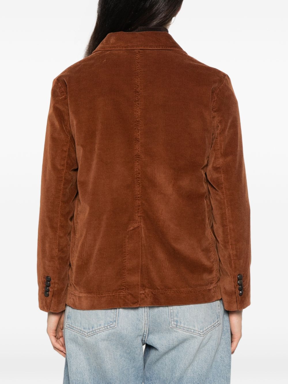 CIRCOLO 1901 Blazer a costine marrone con tasche applicate