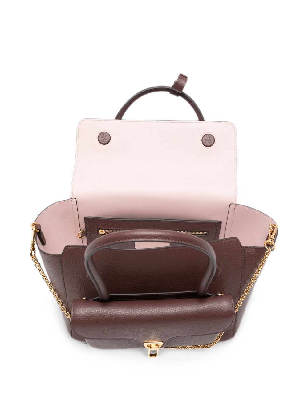 COCCINELLE Borsa a mano in pelle martellata bordeaux