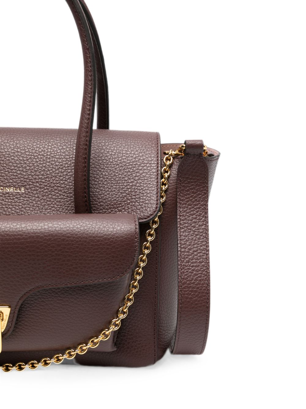 COCCINELLE Borsa a mano in pelle martellata bordeaux