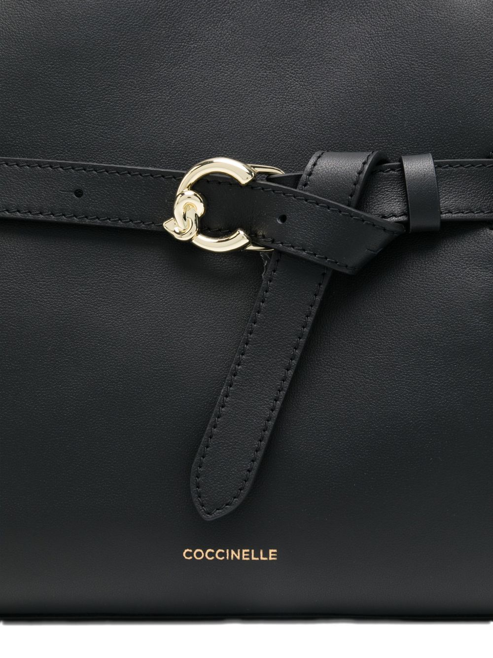 COCCINELLE Borsa a mano tote nera in pelle