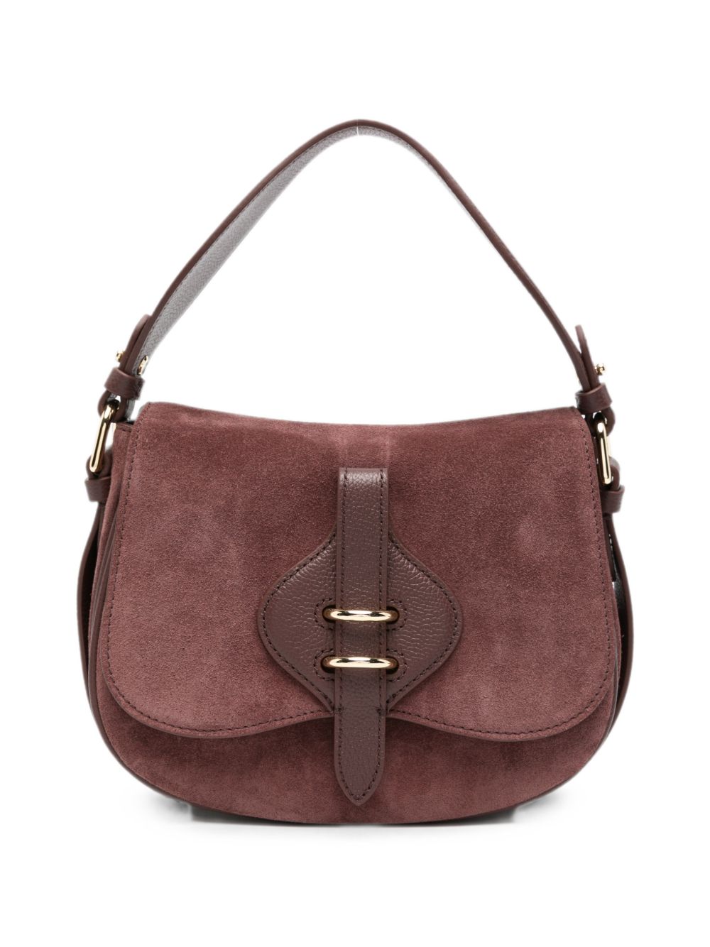 COCCINELLE Borsa a tracolla crossbody in pelle suede marrone