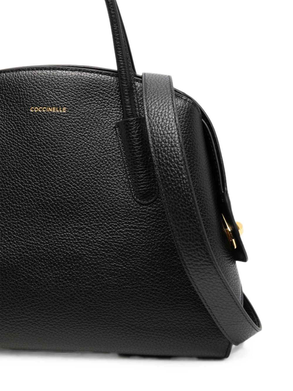 COCCINELLE Borsa a spalla nera in pelle