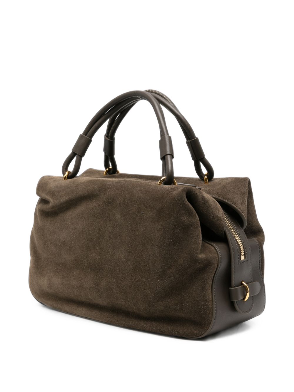 COCCINELLE Borsa a spalla marrone in suede
