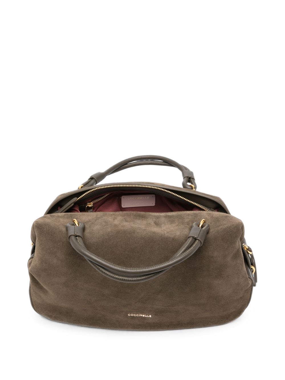 COCCINELLE Borsa a spalla marrone in suede