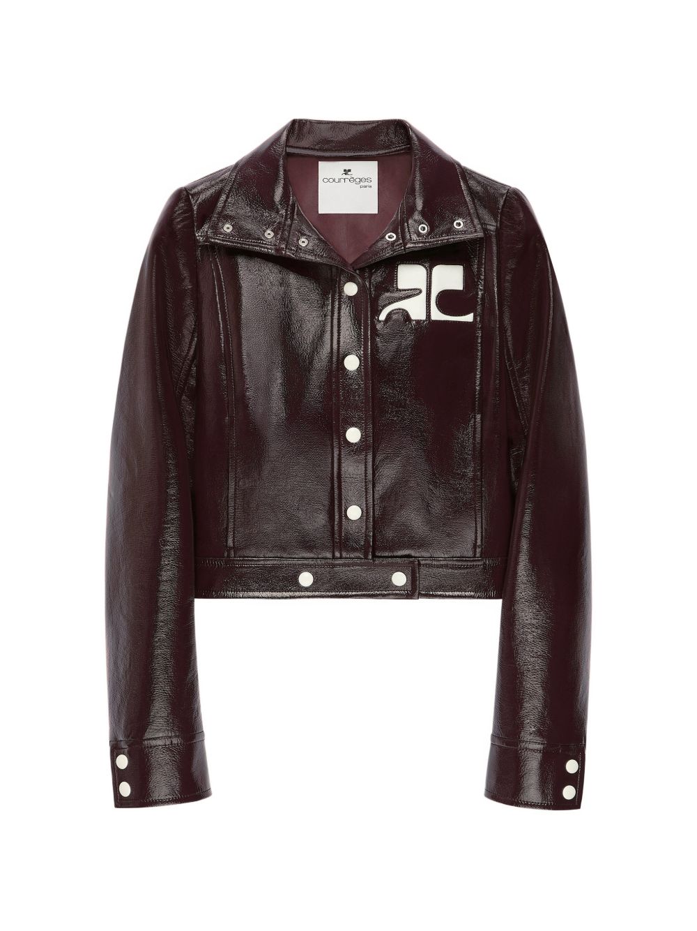 COURREGES Giacca in Vinile con Logo