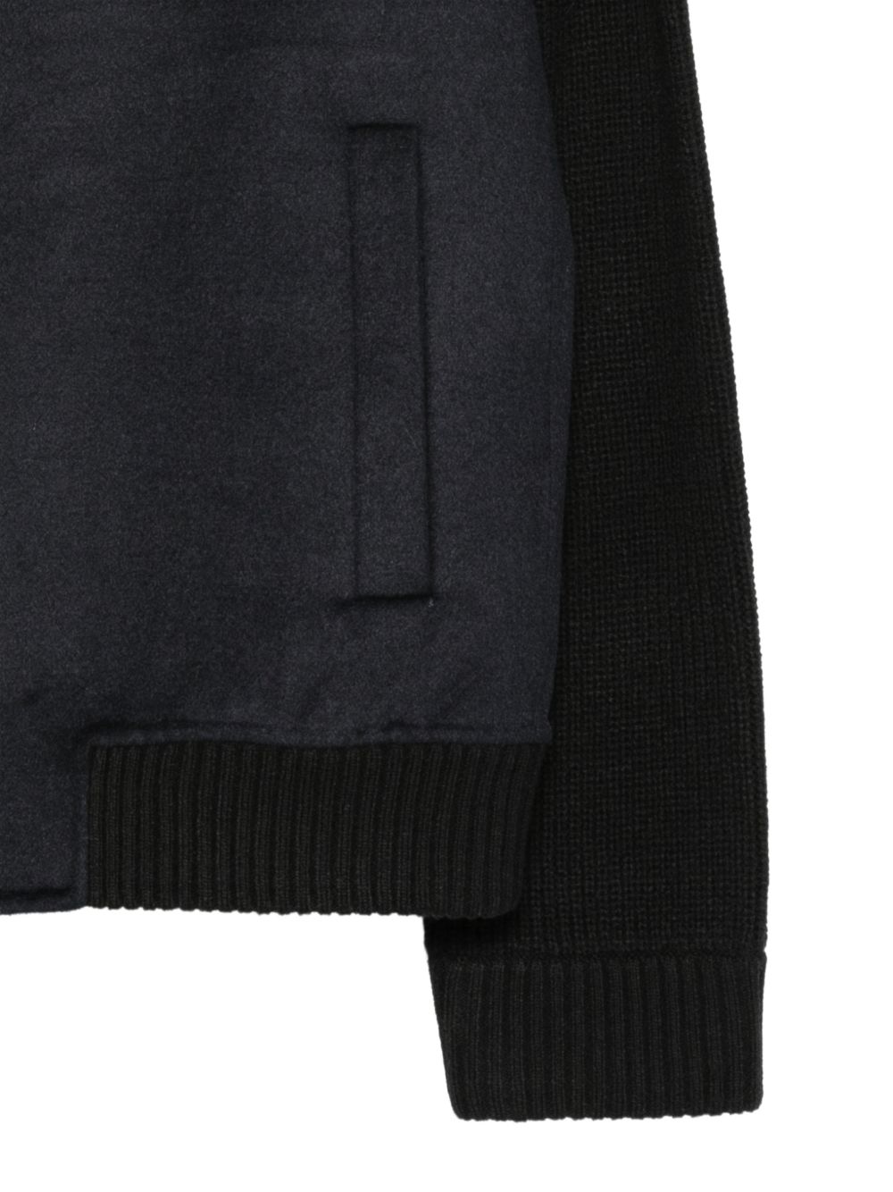 DANIELE ALESSANDRINI Giubbotto blu in misto lana con tasche
