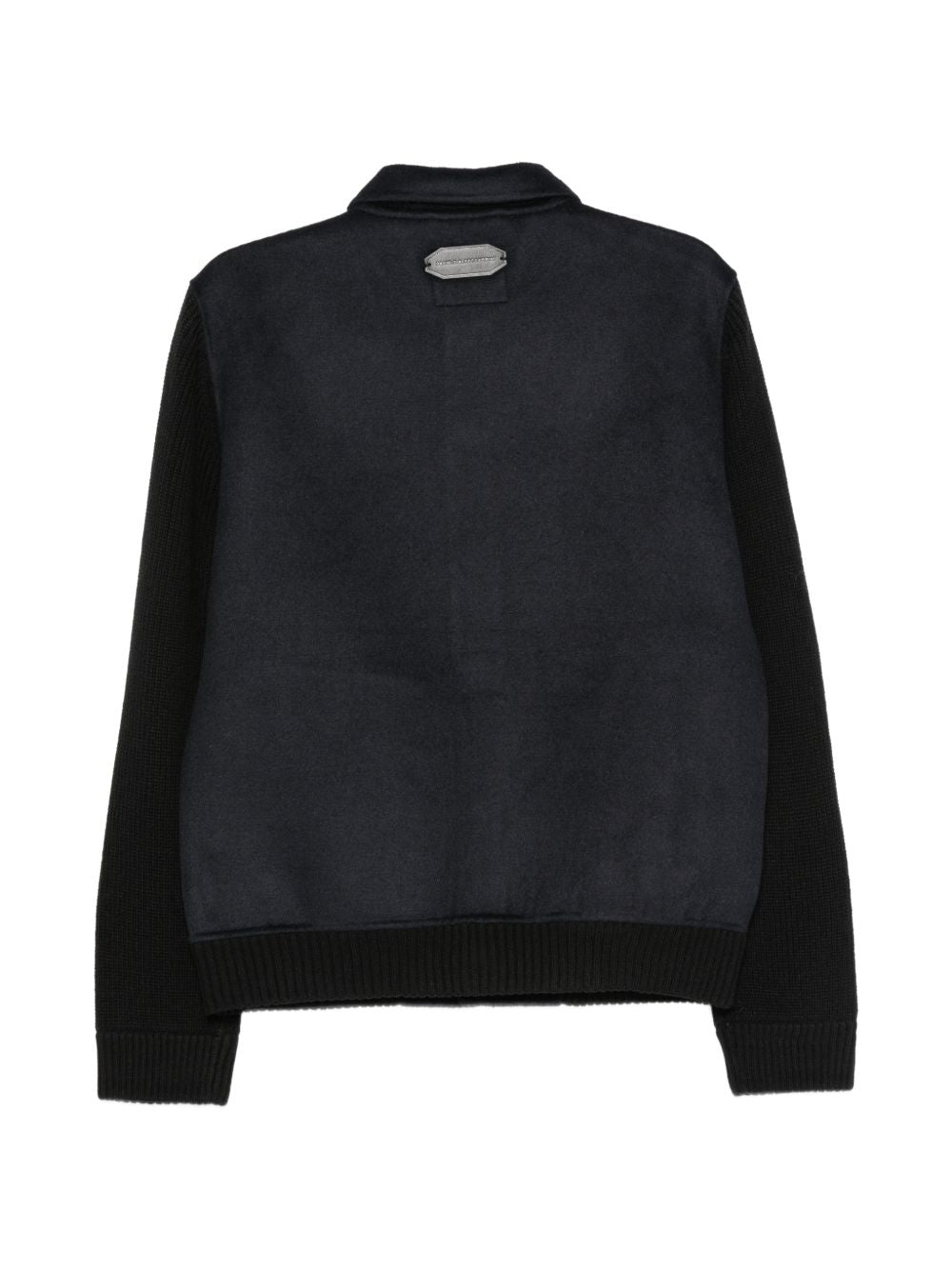 DANIELE ALESSANDRINI Giubbotto blu in misto lana con tasche
