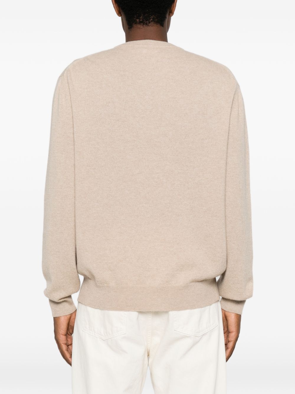 DANIELE FIESOLI Maglia in cashmere girocollo beige