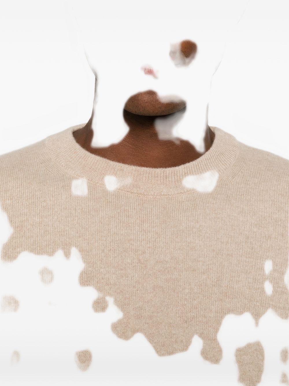 DANIELE FIESOLI Maglia in cashmere girocollo beige