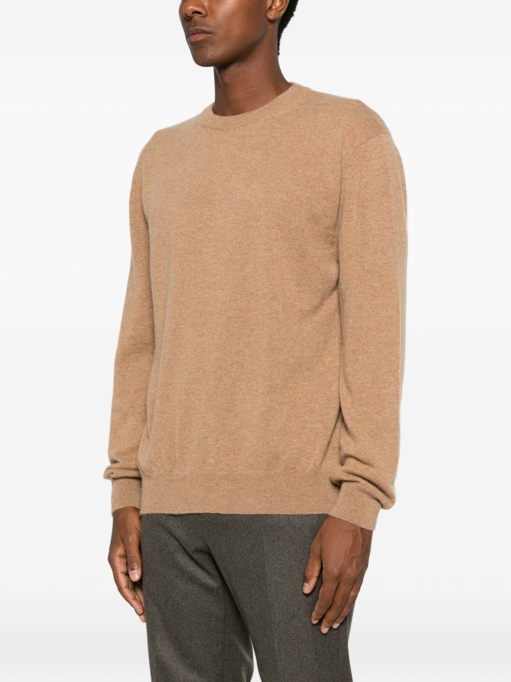 DANIELE FIESOLI Maglia girocollo in cashmere color cammello
