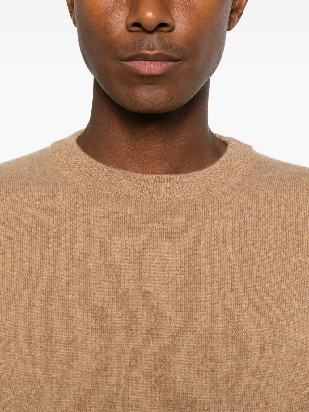 DANIELE FIESOLI Maglia girocollo in cashmere color cammello