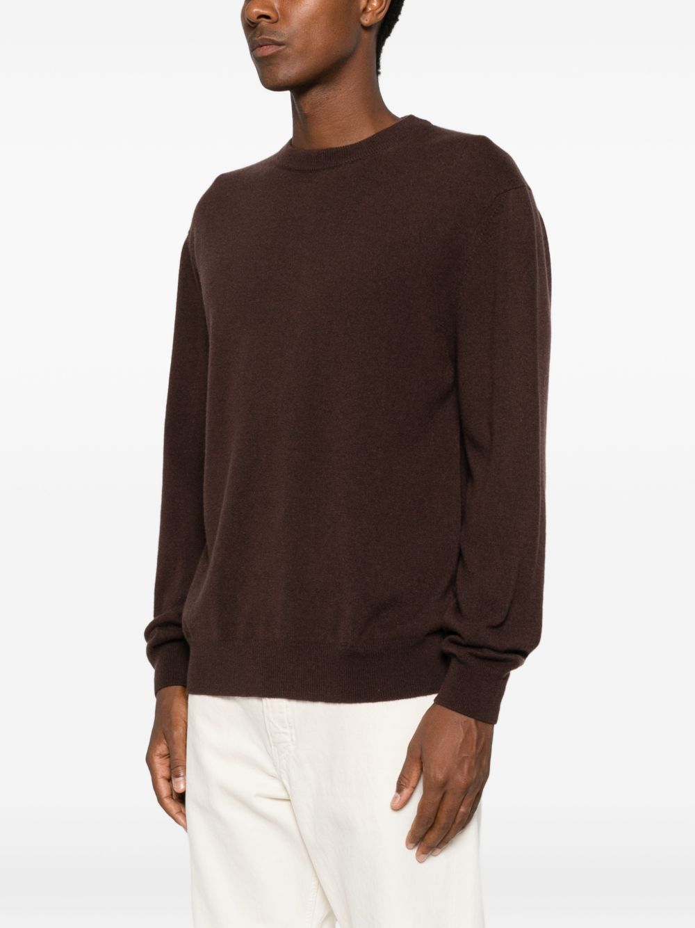 DANIELE FIESOLI Maglia girocollo in cashmere marrone
