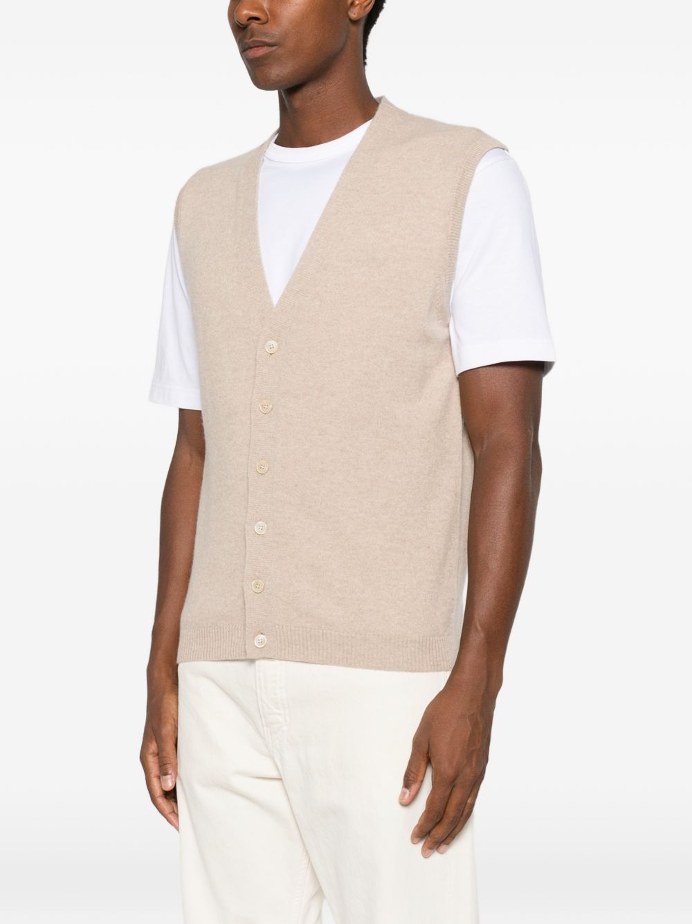 DANIELE FIESOLI Gilet in cashmere beige