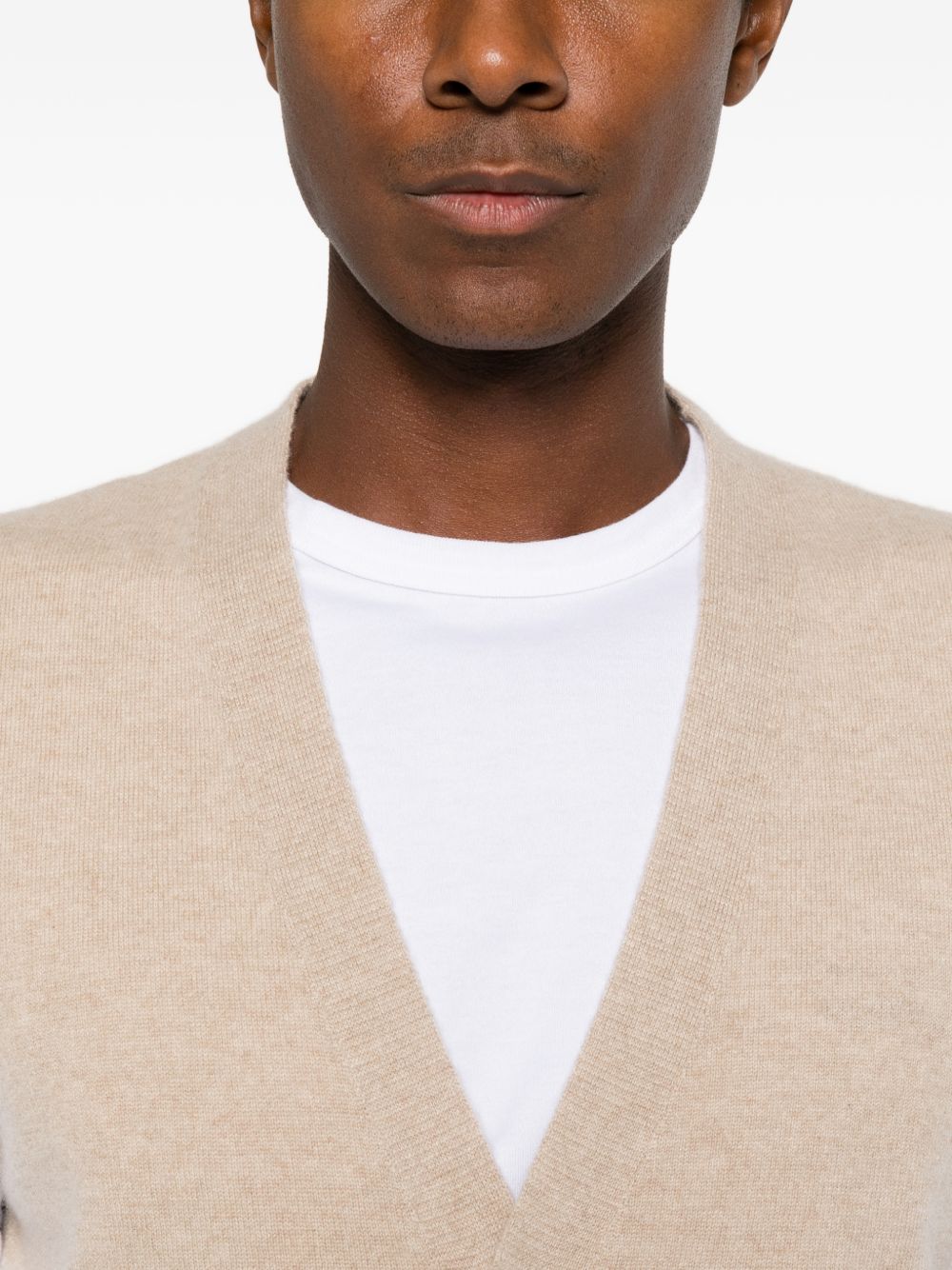 DANIELE FIESOLI Gilet in cashmere beige