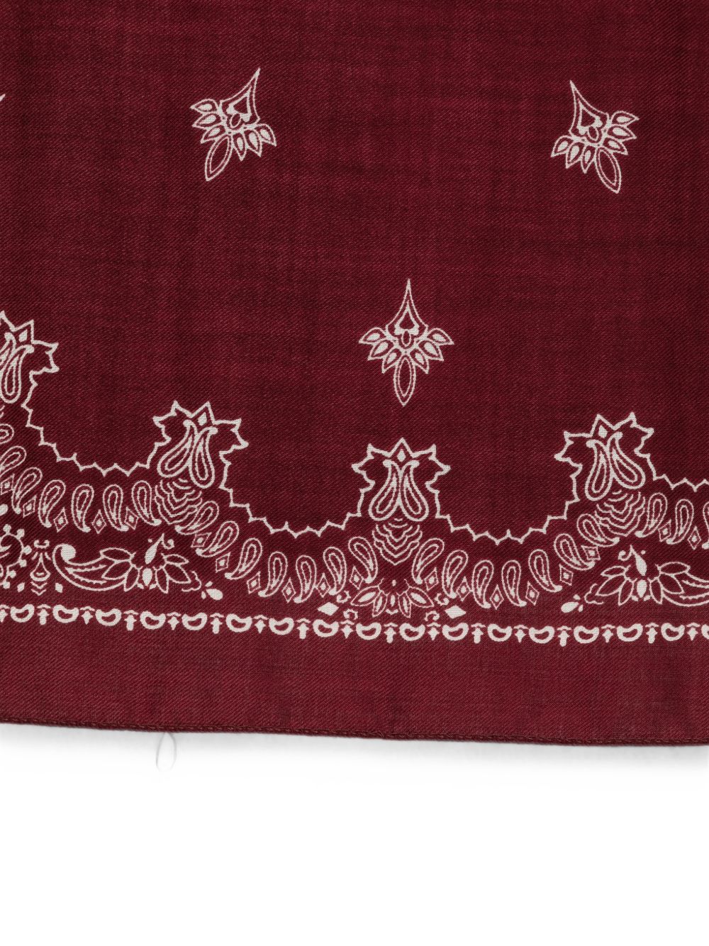 DESTIN Foulard bandana in lana con stampa paisley bordeaux