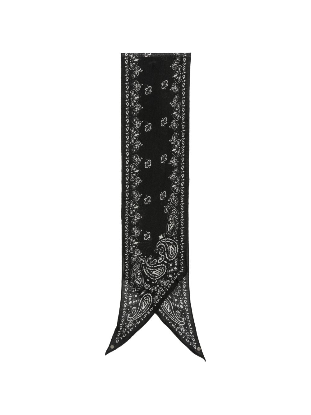 DESTIN Foulard nero con motivo jacquard bianco