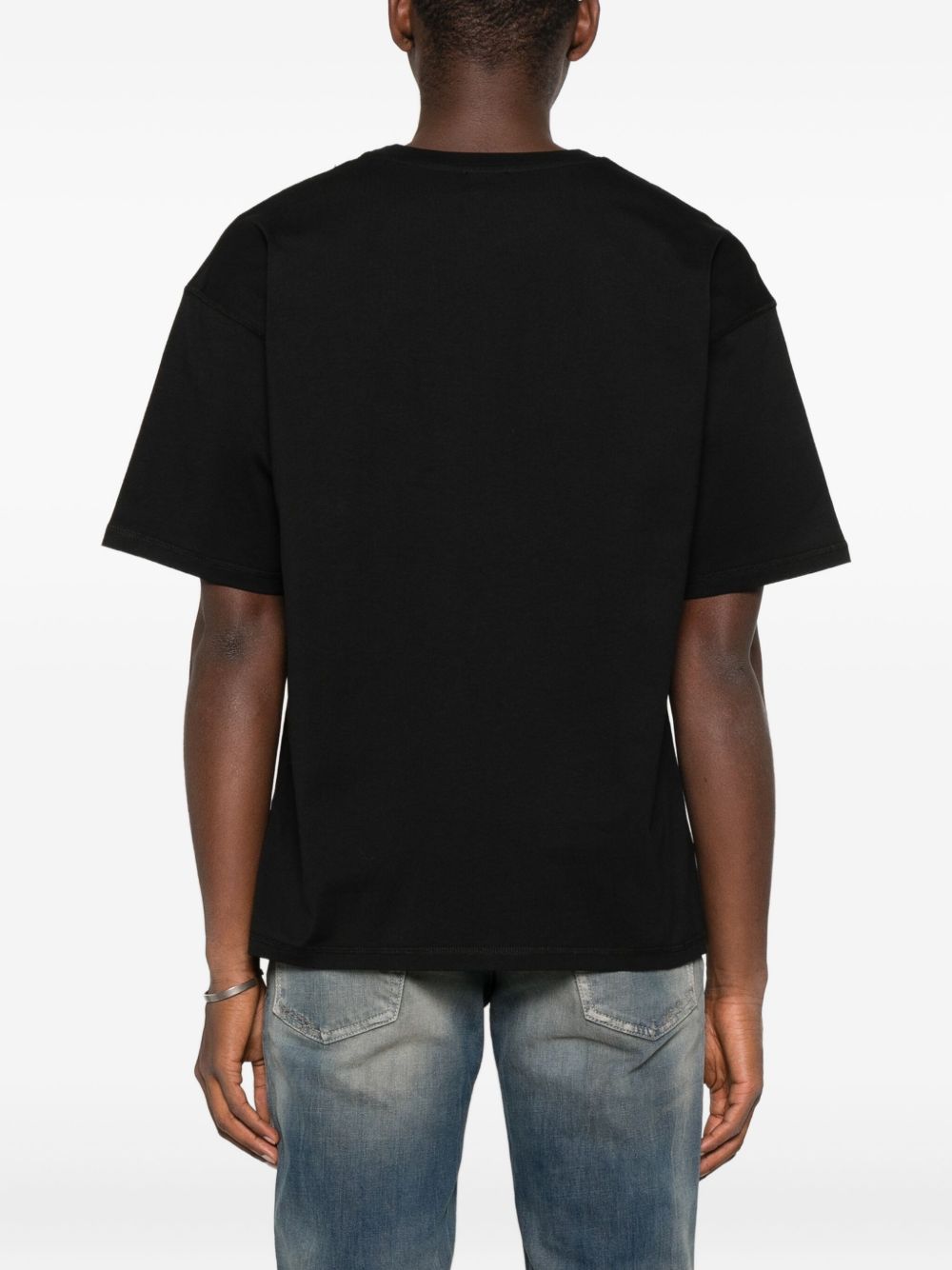 DIESEL T-shirt nera in cotone a maniche corte