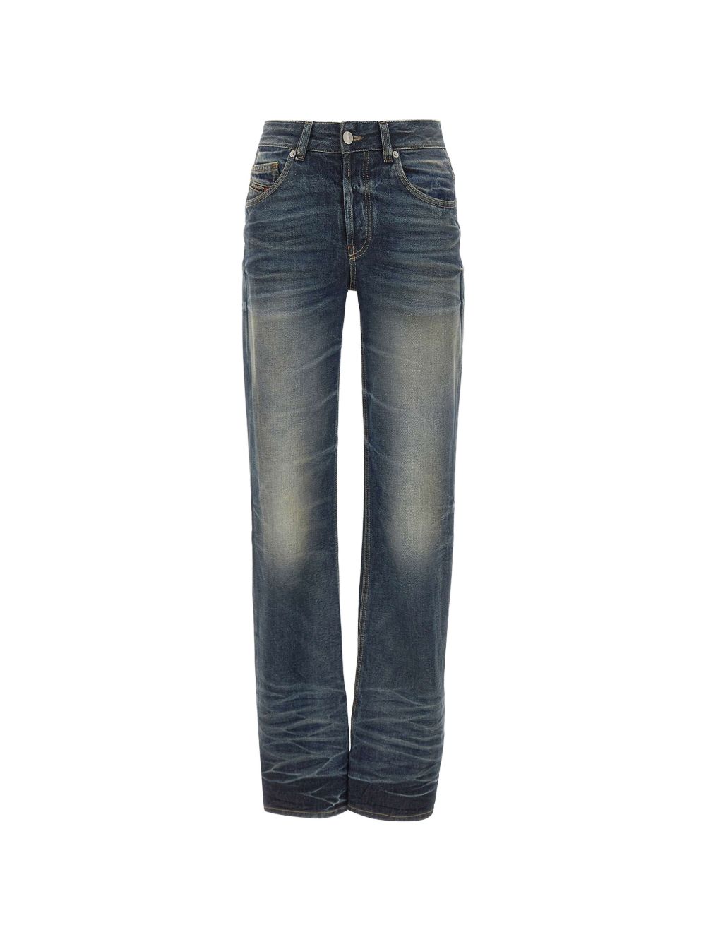 DIESEL Jeans blu con effetto washed sulla coscia