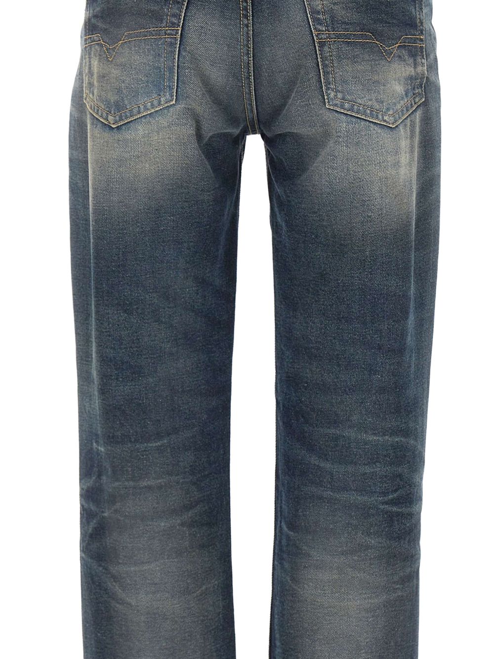 DIESEL Jeans blu con effetto washed sulla coscia
