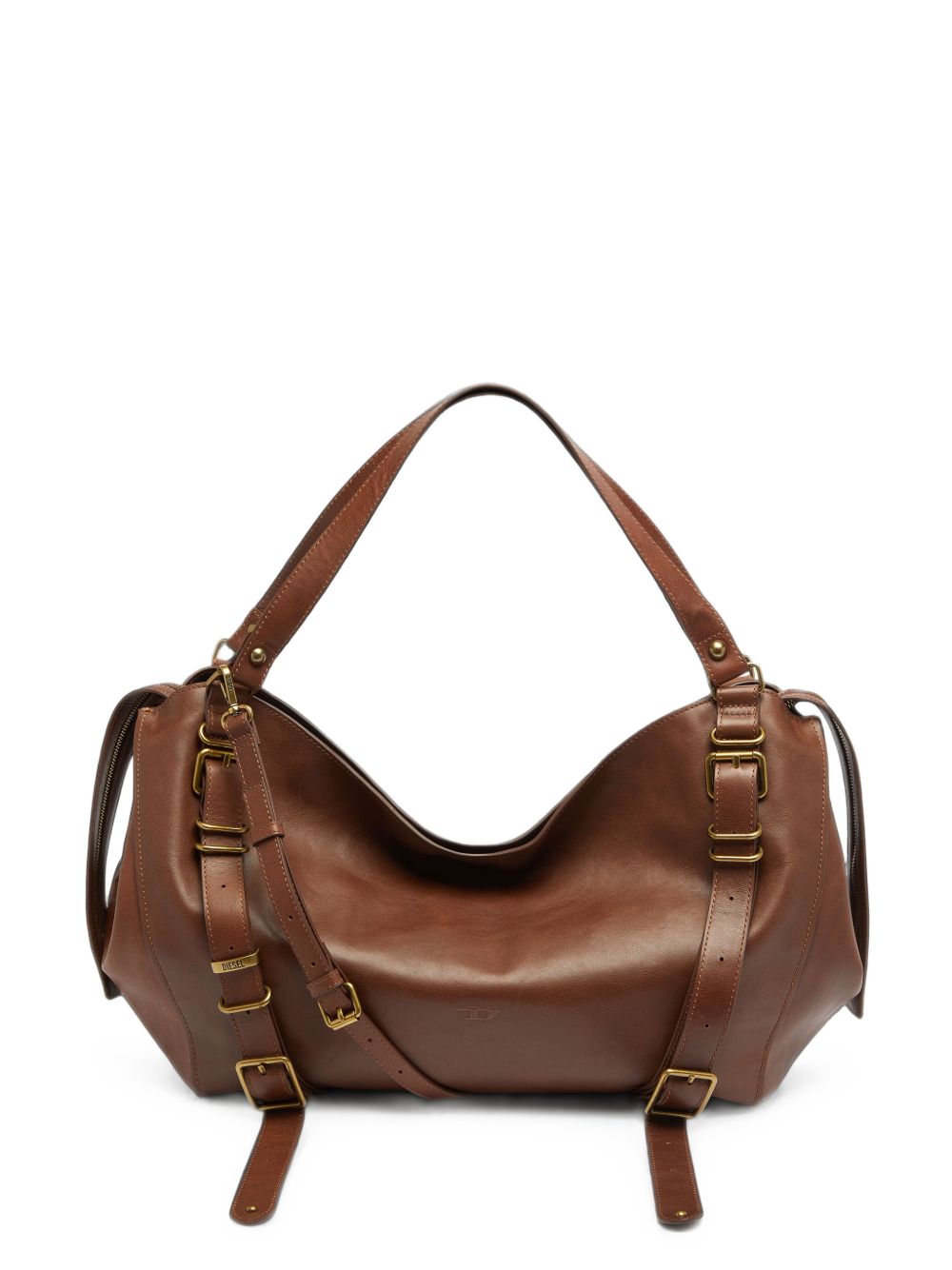 DIESEL Borsa a mano tote marrone in simil-pelle