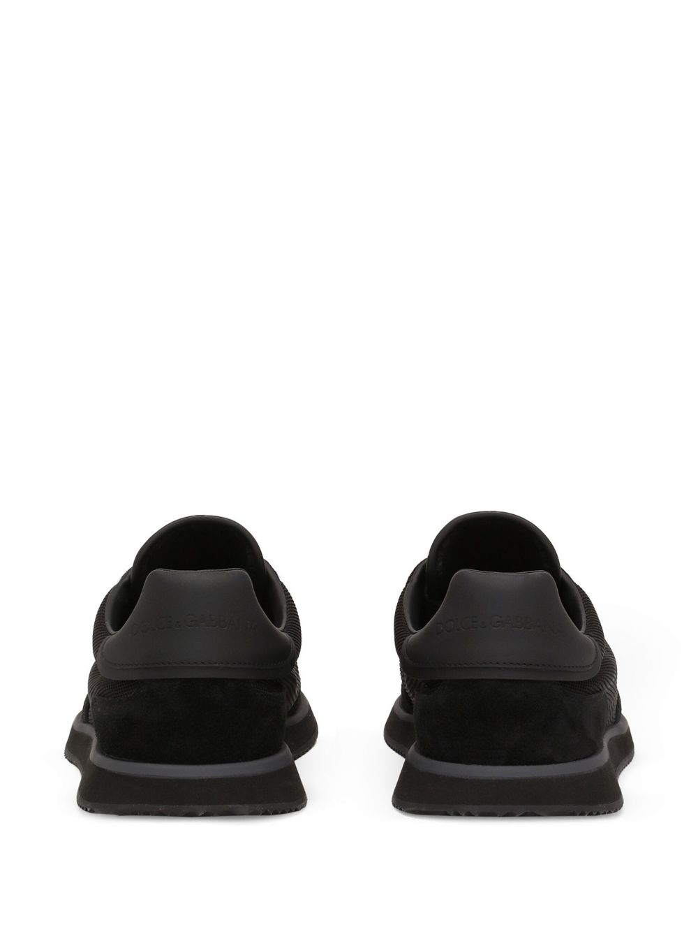 DOLCE e GABBANA Sneakers DG Cushion in pelle scamosciata e mesh nere
