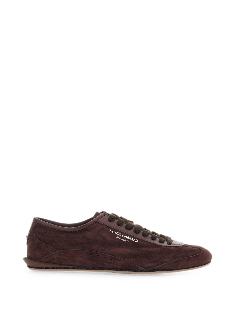DOLCE e GABBANA Sneakers flat in suede marroni
