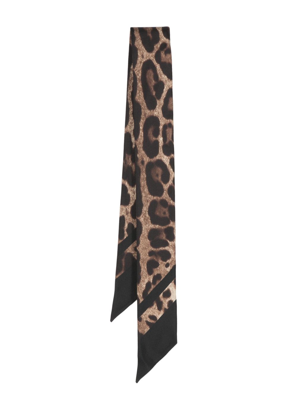 DOLCE e GABBANA Sciarpa foulard in seta con stampa grafica animalier