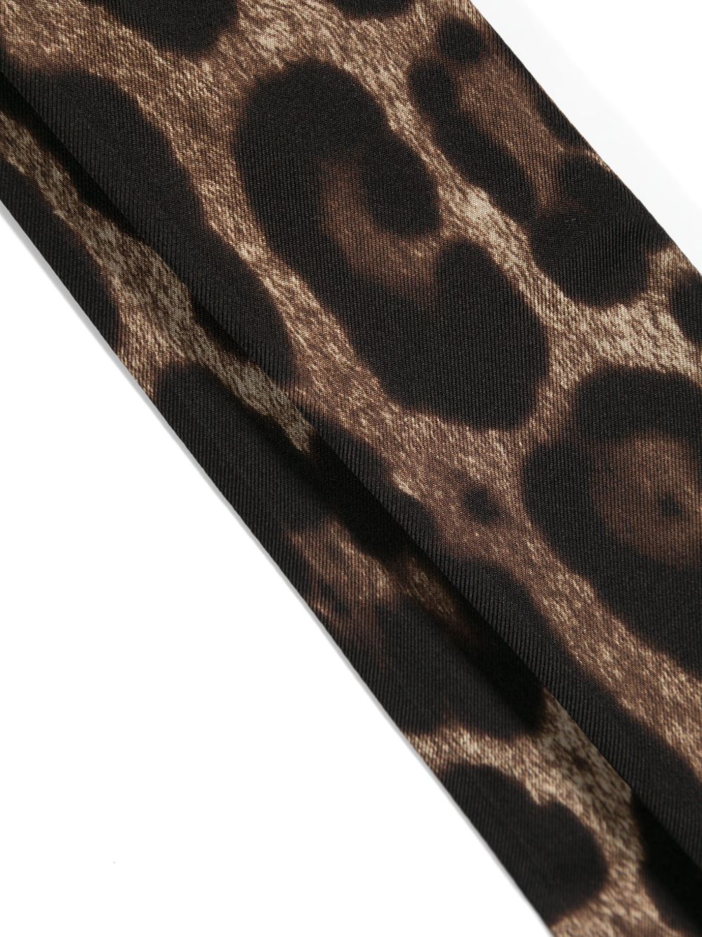 DOLCE e GABBANA Sciarpa foulard in seta con stampa grafica animalier