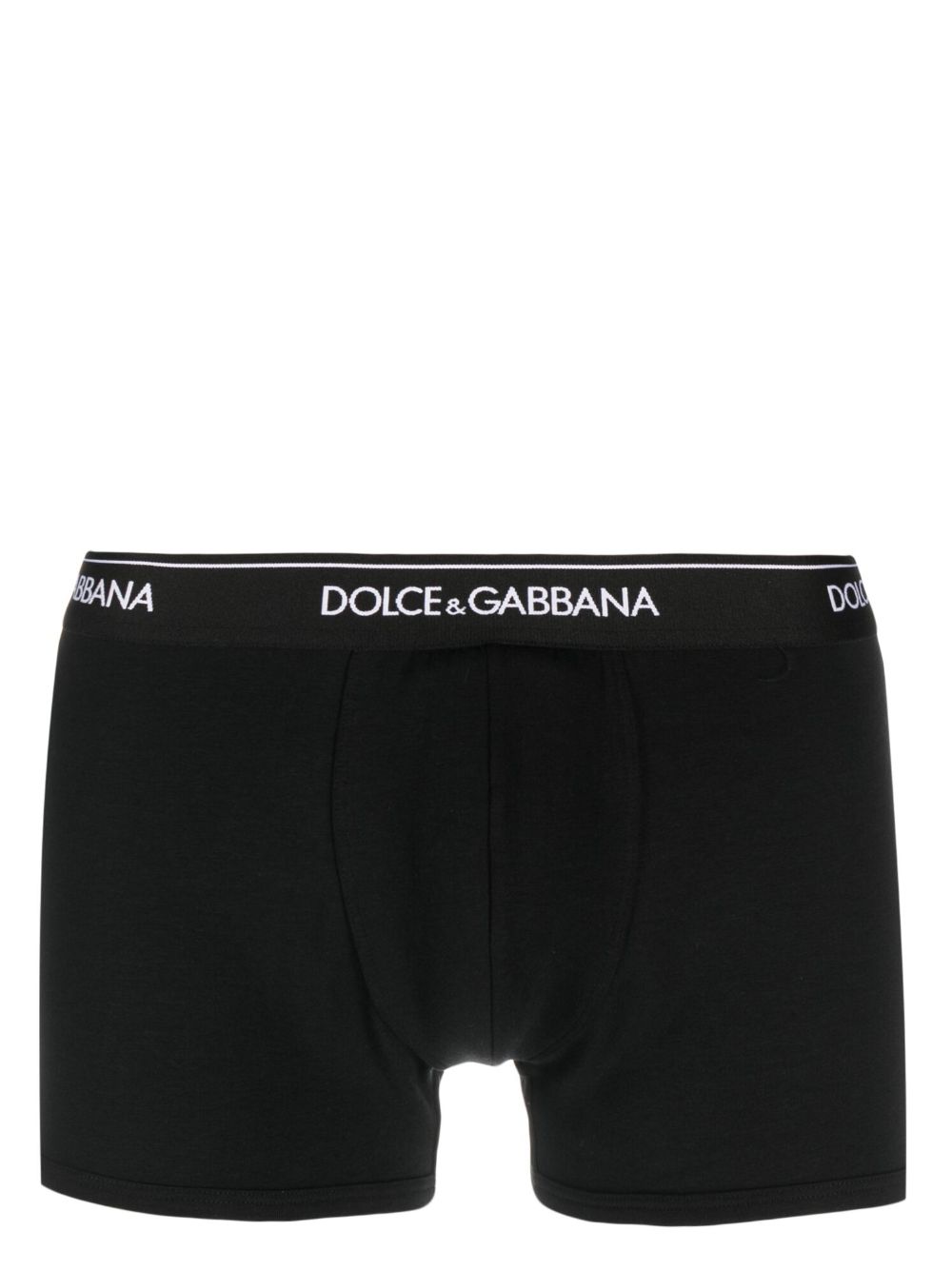 DOLCE e GABBANA Slip in bi-pack neri con vita elasticizzata con logo