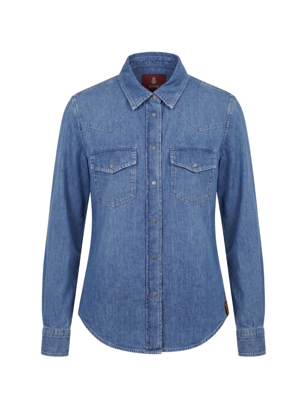 DONDUP Camicia Western Regular in Denim Azzurro