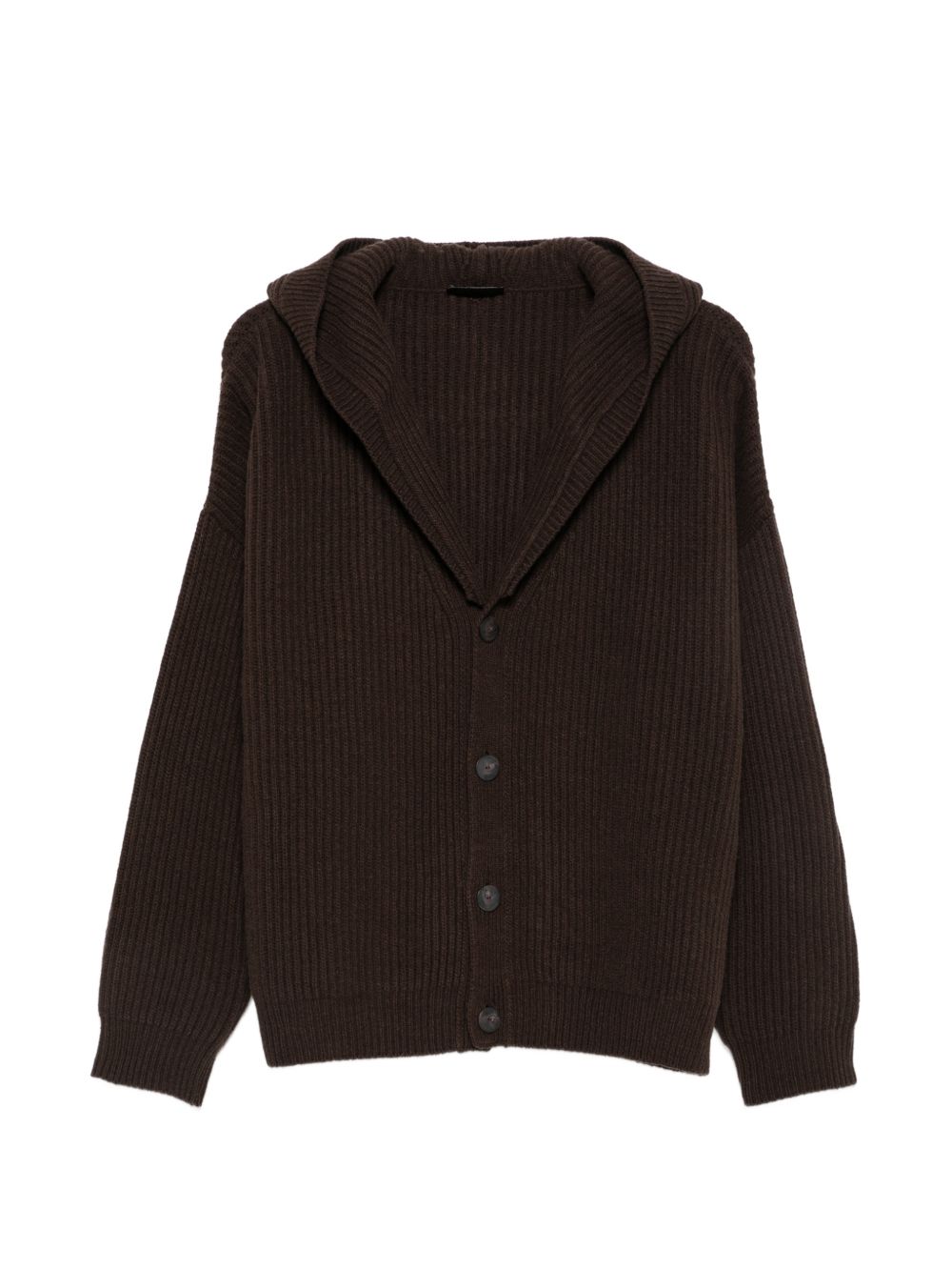 DONDUP Cardigan oversize in pura lana marrone