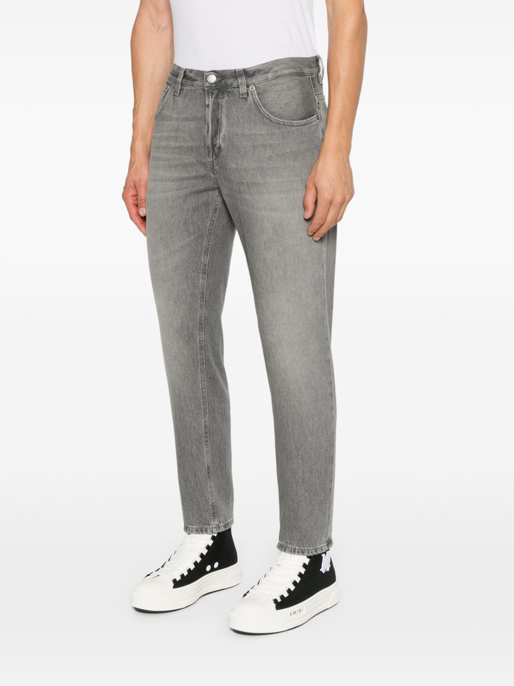 DONDUP Jeans Brighton carrot fit grigi in cotone