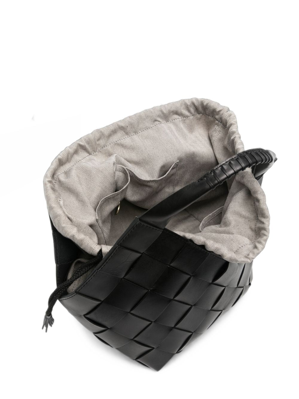 DRAGON DIFFUSION Borsa Botteghe in pelle intrecciata nera