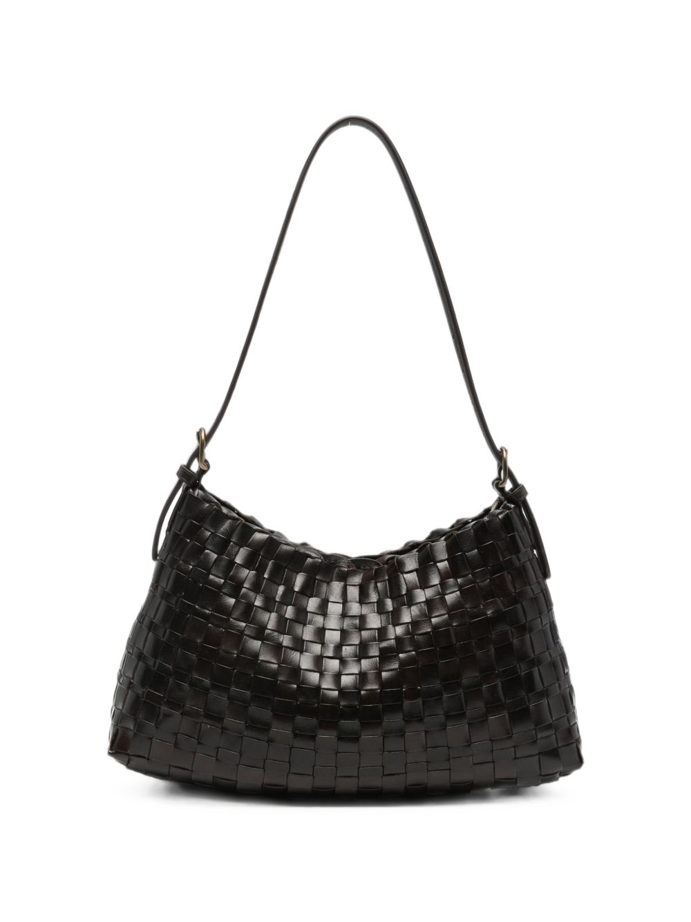 DRAGON DIFFUSION Borsa Hobo Salvage in pelle intrecciata marrone scuro