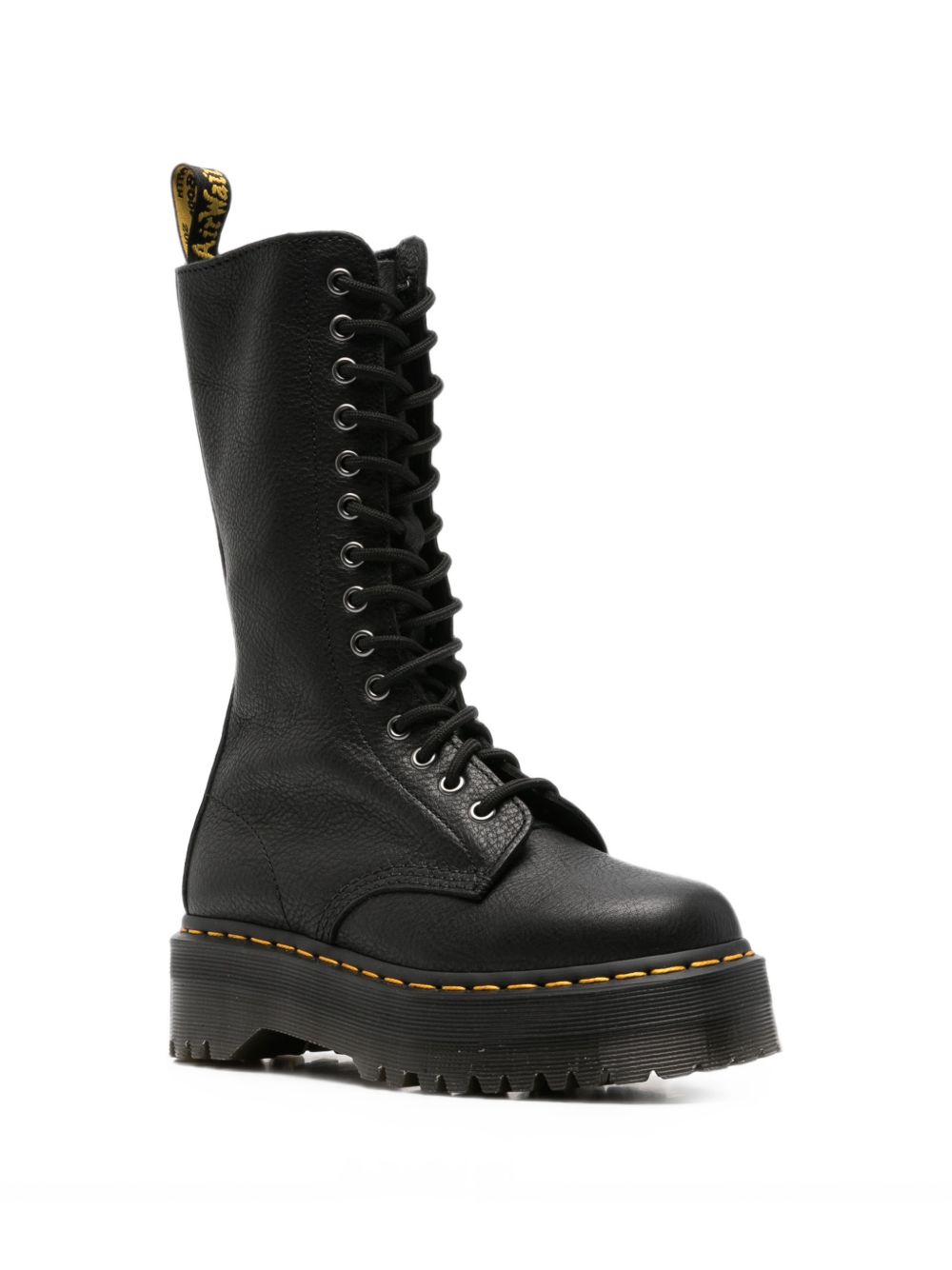 DR MARTENS Stivali 1B99 Quad alti neri con stringhe in pelle