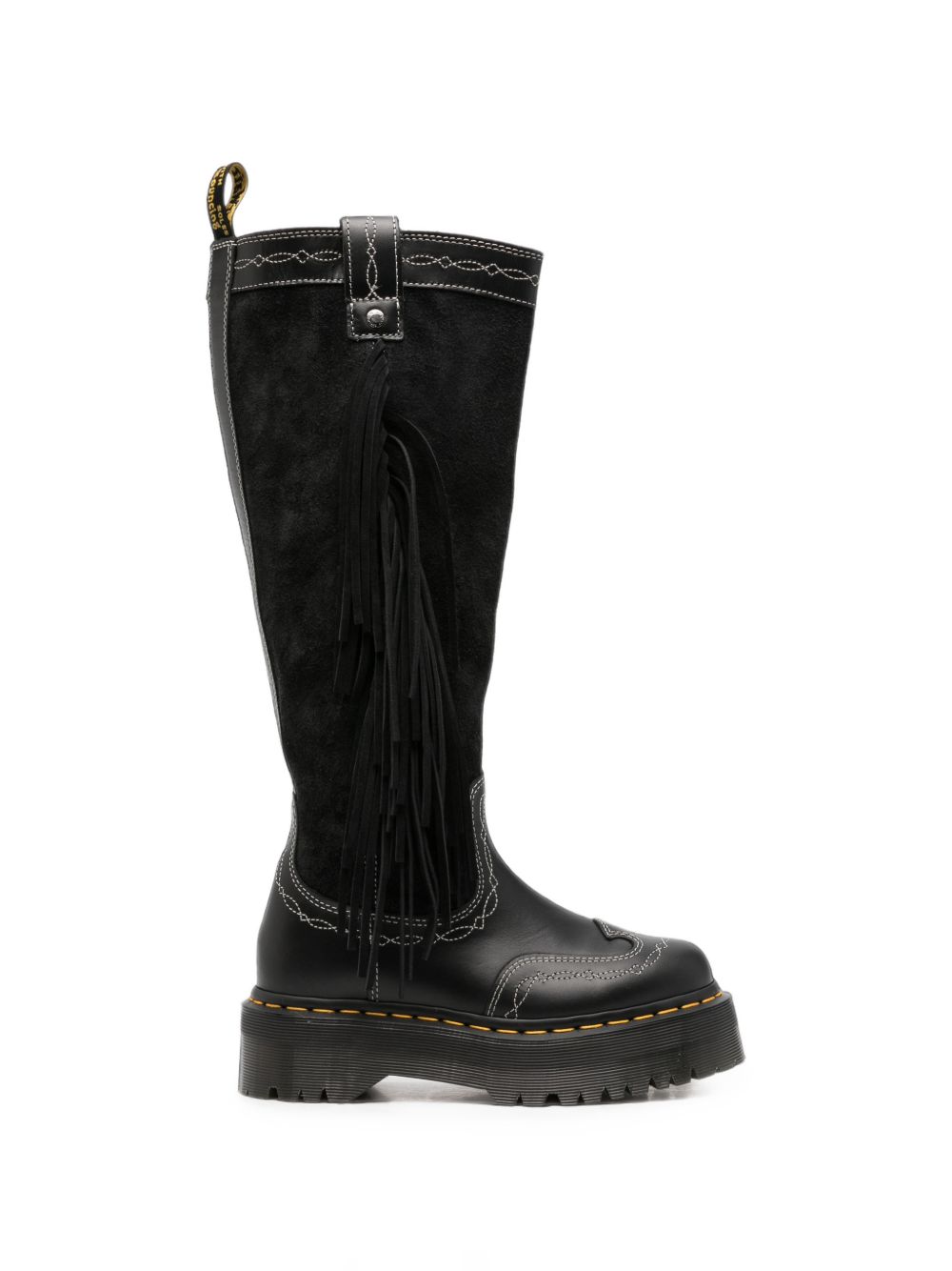 DR MARTENS Stivali Quad Hi neri in pelle con zip