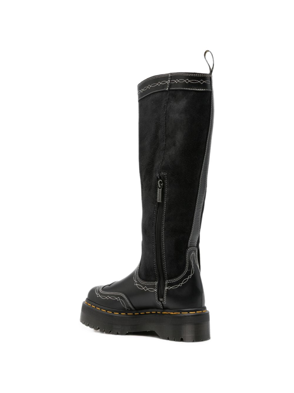DR MARTENS Stivali Quad Hi neri in pelle con zip