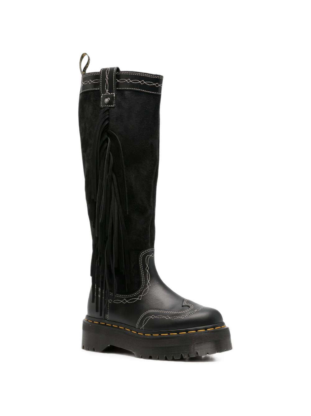 DR MARTENS Stivali Quad Hi neri in pelle con zip