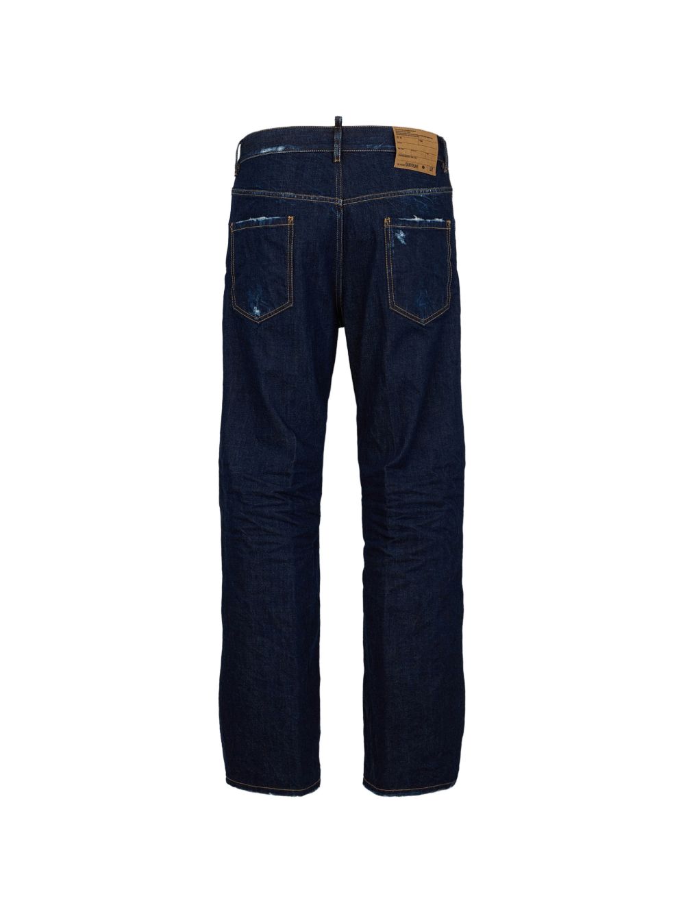 DSQUARED2 Jeans lunghi blu scuro da uomo con effetto wash