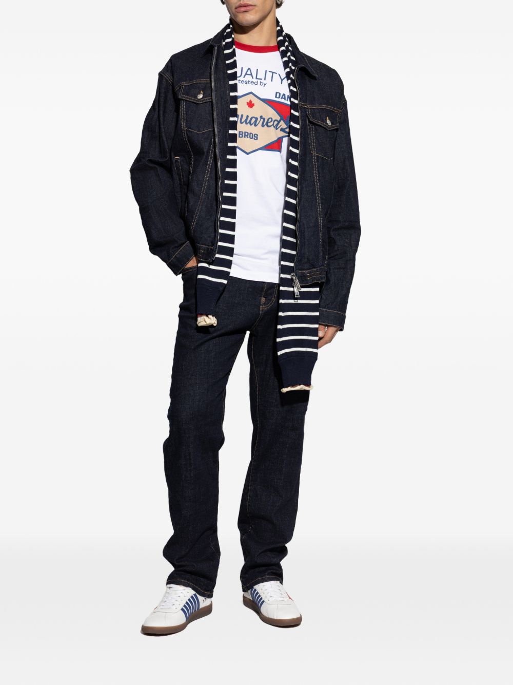 DSQUARED2 Jeans blu scuro in denim con vestibilità contemporanea
