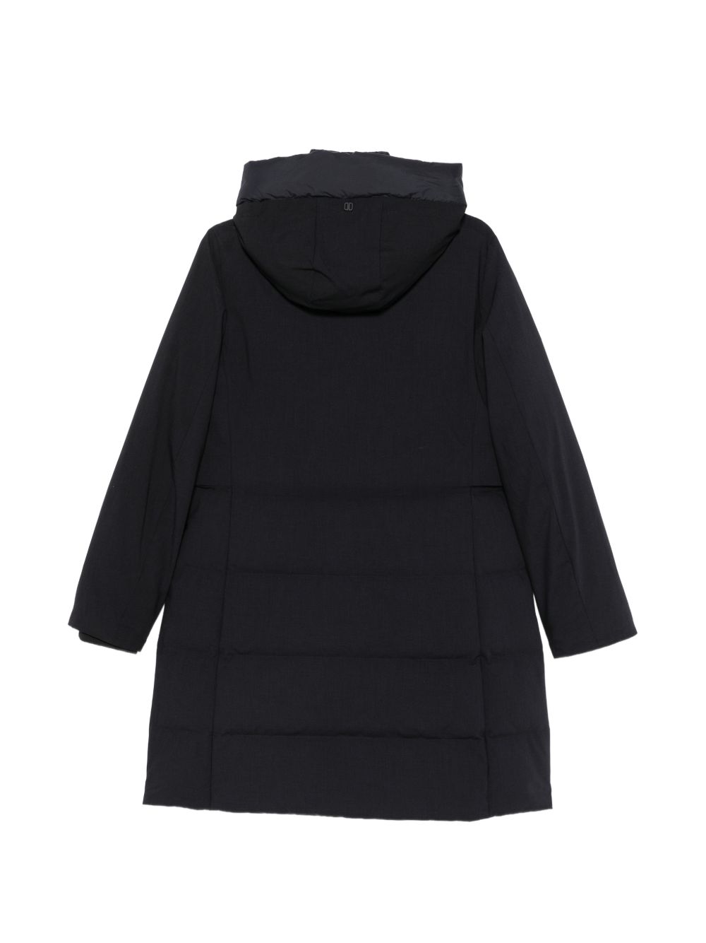 DUNO Piumino Lungo Blu Navy con Cappuccio