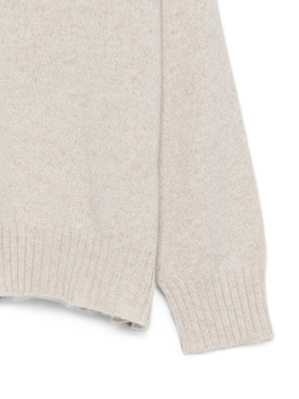 D EXTERIOR Maglia beige in cashmere a collo alto