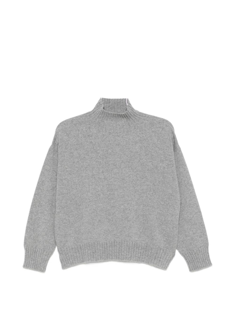 D EXTERIOR Maglia grigia a collo alto in cashmere