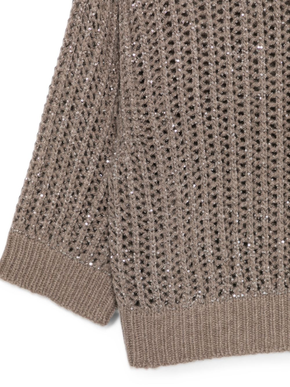 D EXTERIOR Maglia in cashmere a collo alto con maniche a 3/4 firmata