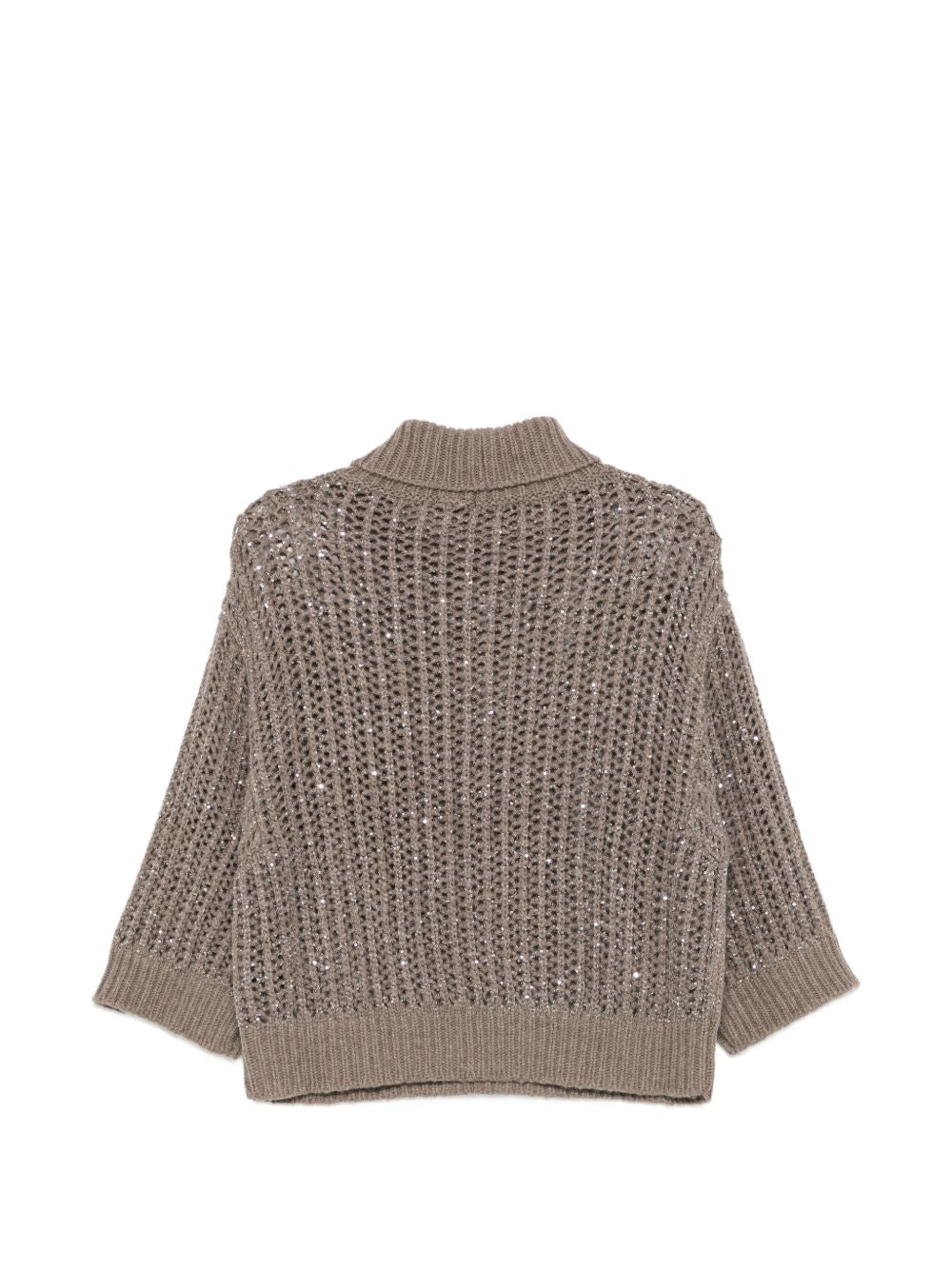 D EXTERIOR Maglia in cashmere a collo alto con maniche a 3/4 firmata