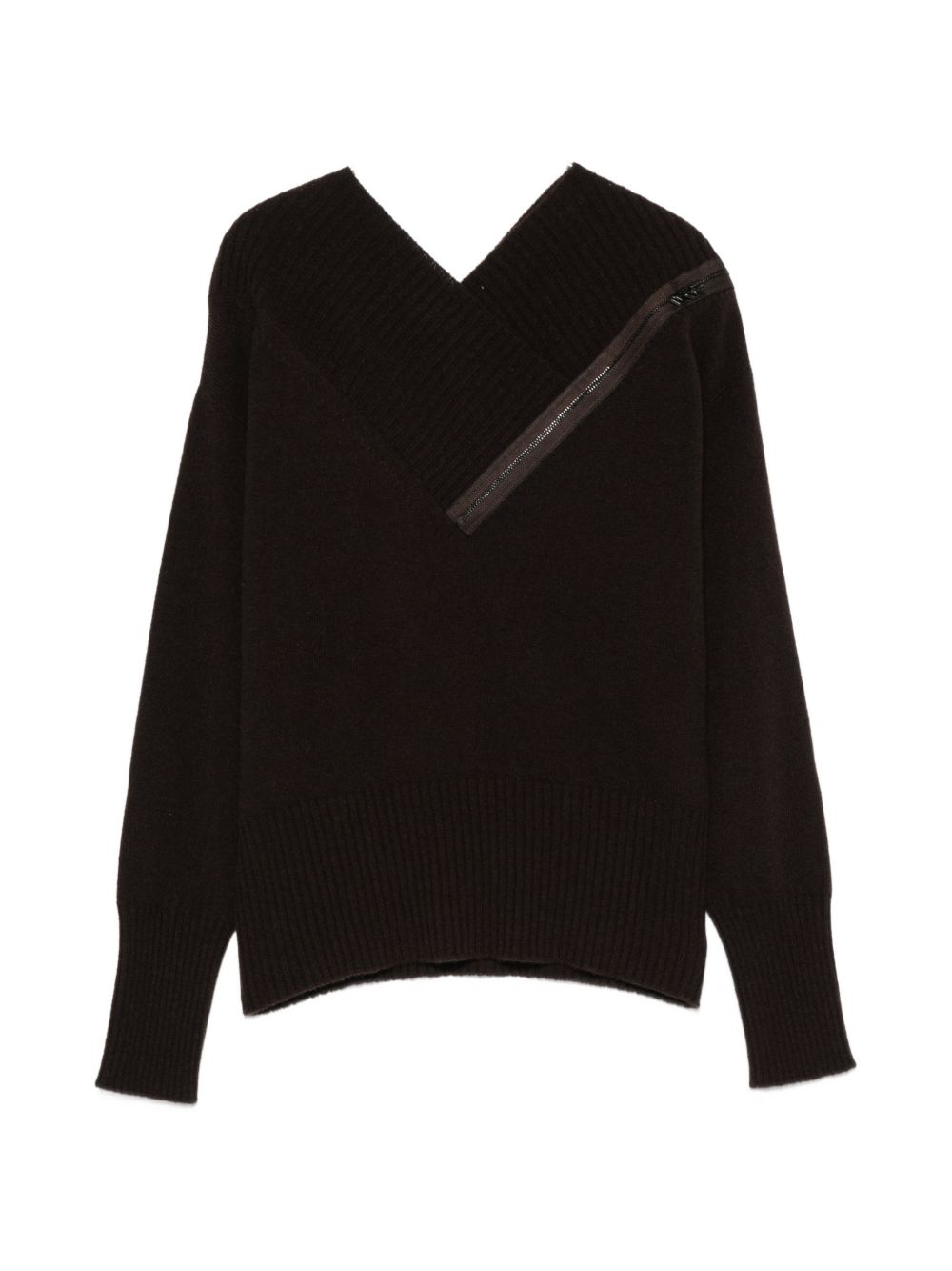 D EXTERIOR Maglia con scollo a V con zip