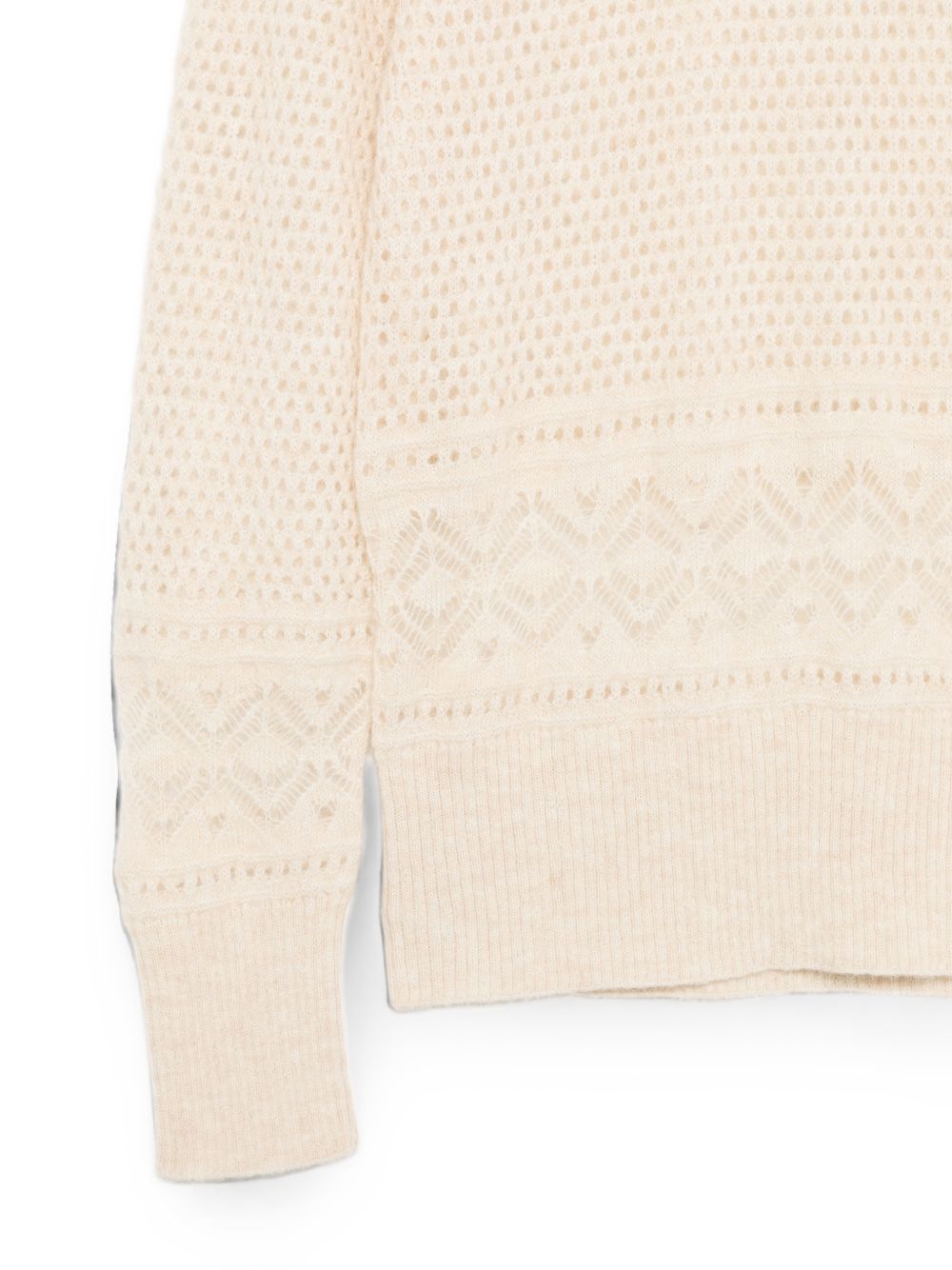 D EXTERIOR Maglia girocollo in lana color crema