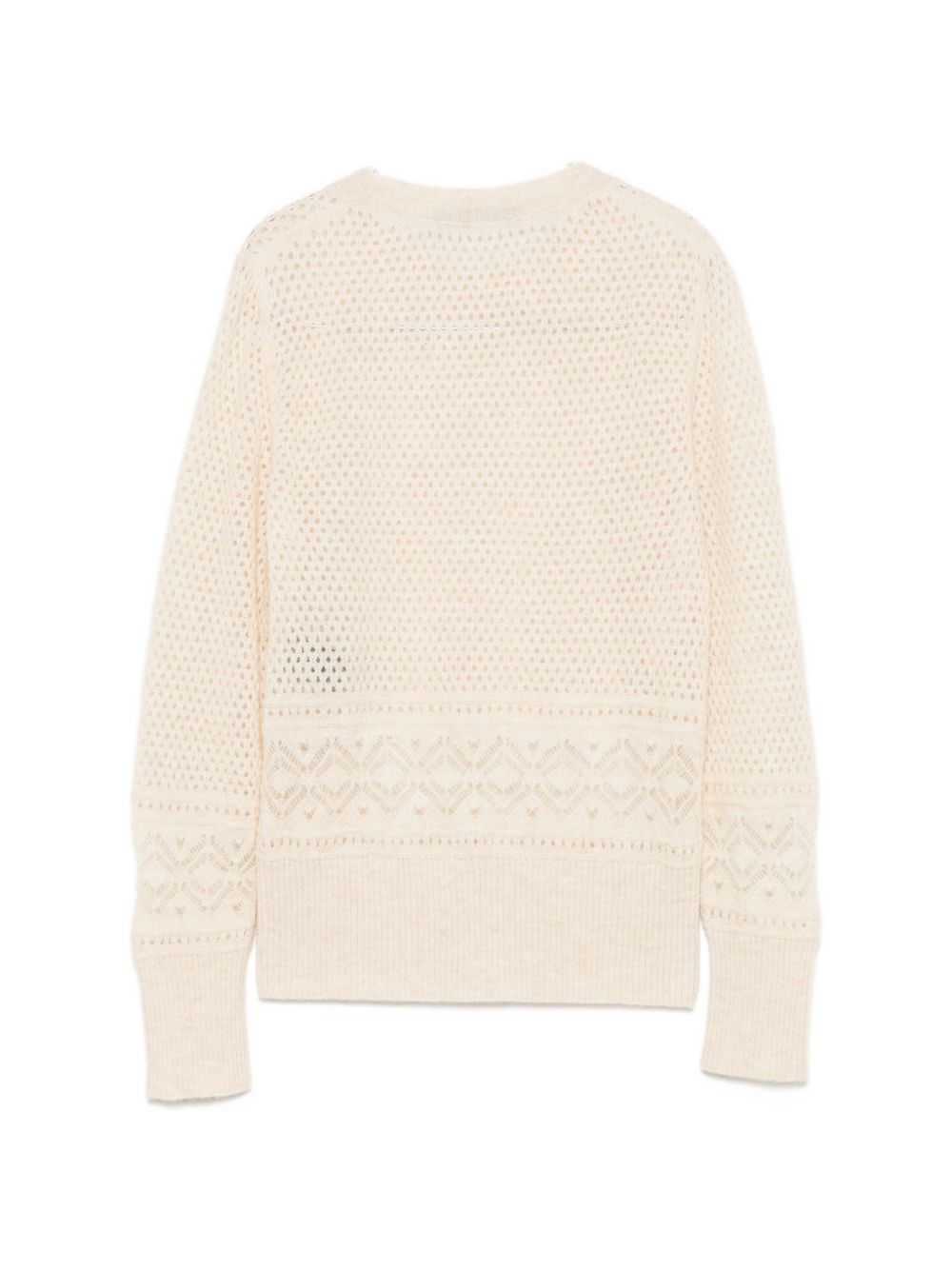 D EXTERIOR Maglia girocollo in lana color crema